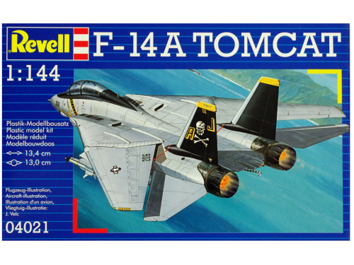 04021 Revell Американский двухместный реактивный истребитель-перехватчик F-14A Tomcat(1:144)