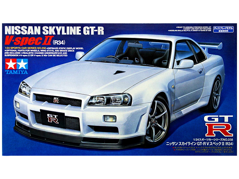 Tamiya модели. Ниссан Скайлайн 34 сборная модель. Сборная модель Nissan Skyline gt-r. Сборная модель Nissan Skyline r34 Tamiya. Tamiya Nissan Skyline gt-r (1:24.