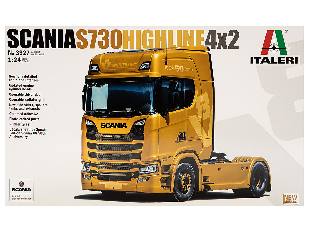 3927 Italeri Седельный тягач Scania S730 Highline 4x2 (1:24) купить сборную  модель в интернет-магазине Моделист - Доставка по всей России