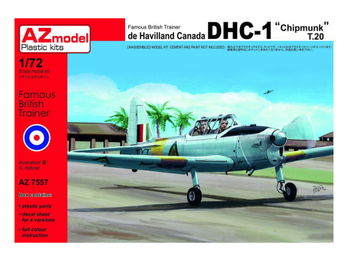 AZ7557 AZ Model Тренировочный самолёт DHC-1 Chipmunk T.20 (1:72)