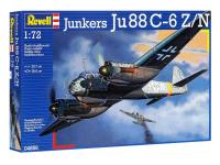 04856 Revell Немецкий тяжёлый ночной истребитель Junkers Ju 88 C-6 Z/N (1:72) 04856 Revell Немецкий тяжёлый ночной истребитель Junkers Ju 88 C-6 Z/N (1:72)