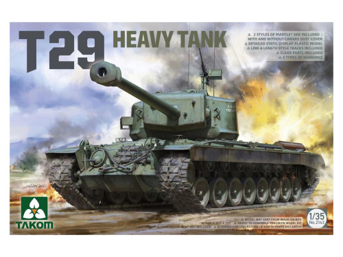 2143 Takom Американский тяжелый танк T-29 (1:35)