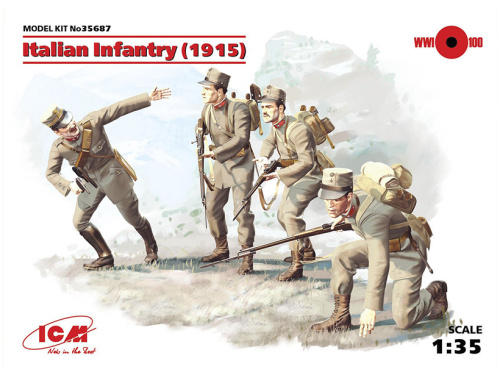 35687 ICM Фигуры Пехота Италии (1915г.), (4 фигуры) (1:35)
