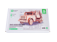 Конструктор из дерева. Контейнерный мусоровоз ЗИЛ-4333 КО-450, 1:35. Baumi 11108