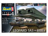 03307 Revell Немецкий танк Leopard 1A5 + танковый мостоукладчик Bridgelayer "Biber" (1:72)