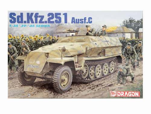 6187 Dragon Немецкий полугусеничный БТР Sd.Kfz.251/1 Ausf.C с 4-мя фигурами (1:35)