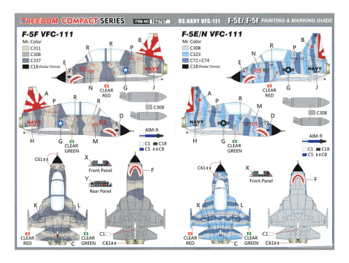 162707 Freedom Model Kits Набор самолётов F-5 Tiger II