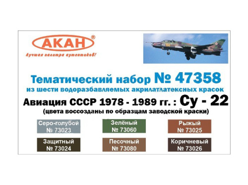 47358 АКАН Набор: Авиация СССР (1978-1989 гг.) Су-22. (6 шт.)