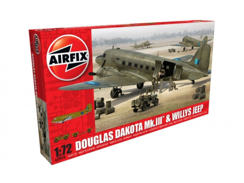 A09008 Airfix Самолет Douglas Dakota Mk.III и джип Willys 1:72
