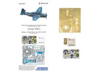 072073 Фототравление Микродизайн Grumman TBM-3 Avenger (Hobby Boss) цветные приборные доски (1:72)
