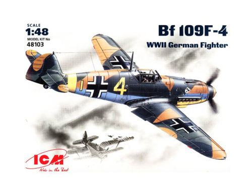 48103 ICM Bf 109F-4, германский истрибитель ІІ Мировой войны  (1:48)