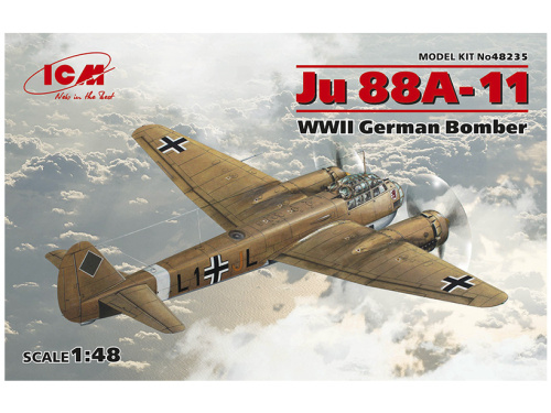 48235 ICM Ju 88A-11, Германский бомбардировщик ІІ МВ (1:48)