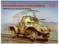 35376 ICM Panzerspähwagen P 204 (f) железнодорожный, Германский бронеавтомобиль ІІ МВ (1:35)
