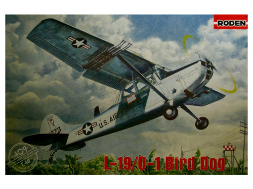 Rod409 Roden Американский многоцелевой самолет L-19/0-1 Bird Dog (1:48)