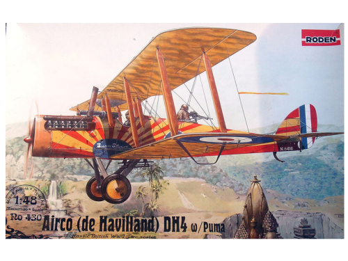 Rod430 Roden Самолет-разведчик De Havilland DH.4 w/Puma (1:48)