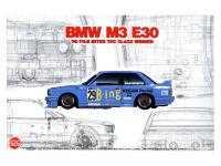 NU-24019 NuNu Model Kit Автомобиль BMW M3 E30 Gr. A 1990 Fuji InterTEC Class Winner (1:24)
