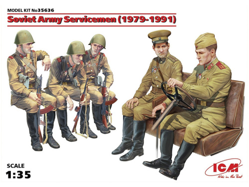 35636 ICM Фигуры Советские военнослужащие (1979-1991), (5 фигур) (1:35)