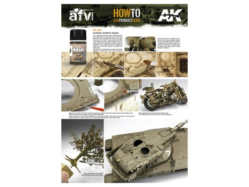 AK-066 AK-Interactive Смывка для нанесения эффектов Africa Korps Wash, 35 мл.