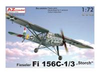 AZ7648 AZ Model Разведчик Fieseler Fi-156C-1/3 "Storch" Danube Users (1:72)