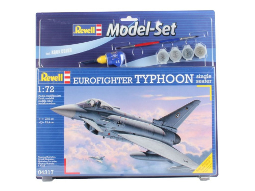 64317 Revell Подарочный набор с моделью многоцелевого самолета Eurofighter Typhoon (1:72)