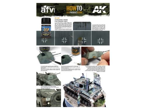 AK-069 AK-Interactive Эмалевый эффект потёков Streaking Grime For Panzer Grey, 35 мл.