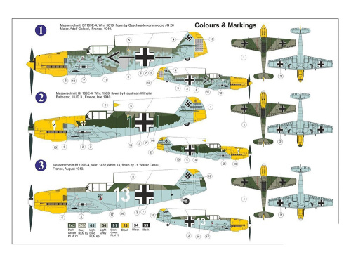 AZ7682 AZ Model Немецкий истребитель Bf 109E-4 "Aces over Channel" (1:72)