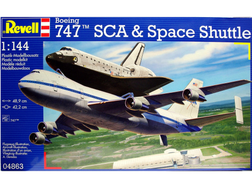 04863 Revell Самолёт Boeing 747 SCA & Space Shuttle (1:144)