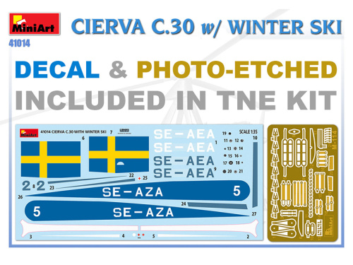 41014 MiniArt Атожир Cierva C.30 с зимнеми лыжами (1:35)
