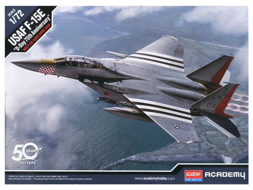 12568 Academy Американский истребитель-бомбрадировщик F-15E D-day 75th Anniversary (1:72)