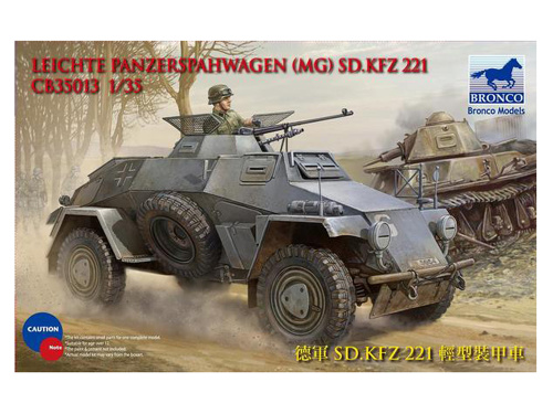 CB35013 Bronco Немецкий легкий колесный БТР Leichter Panzerspahwagen (MG) Sd.Kfz. 221 (1:35)