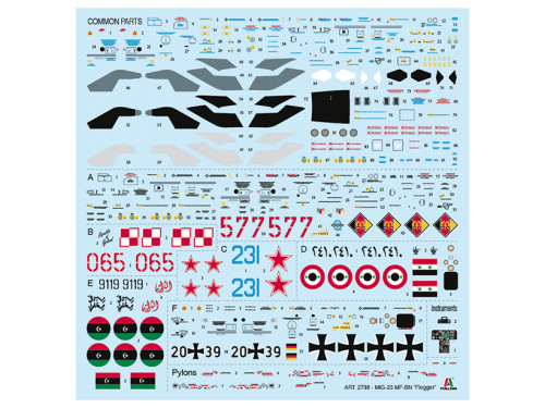 2798 Italeri Советский истребитель М&G-23 MF/BN Flogger (1:48)