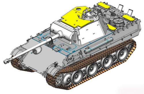6897 Dragon Немецкий танк Panther G с дополнительной броней (1:35)