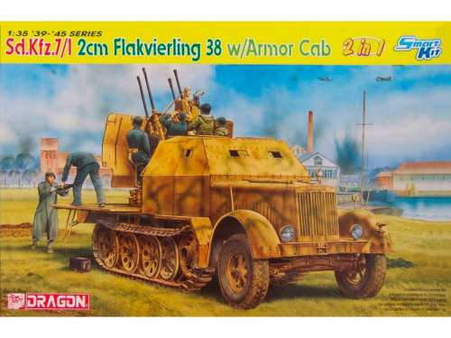 6533 Dragon Немецкая САУ Sd.Kfz.7/1 2cm Flakvierling 38 с бронированной кабиной (2 в1) (1:35)