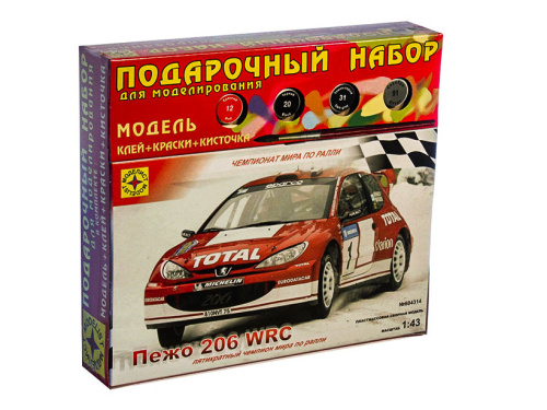 ПН604314 Моделист Подарочный набор. Автомобиль Peugeot 206 WRC (1:43)