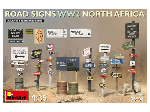 35604 MiniArt Дорожные знаки II Мировой Войны (Северная Африка) (1:35)