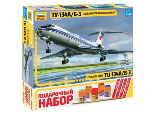 7007П Звезда Пассажирский авиалайнер "Ту-134А/Б-3" (1:144)