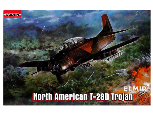 Rod450 Roden Американский учебно-тренировочный самолёт North American T-28D (1:32)