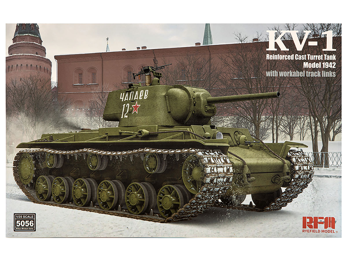 RM-5056 RFM Советский тяжёлый танк КВ-1 обр. 1942 г. с литой башней (1:35)  купить сборную модель в интернет-магазине Моделист - Доставка по всей России