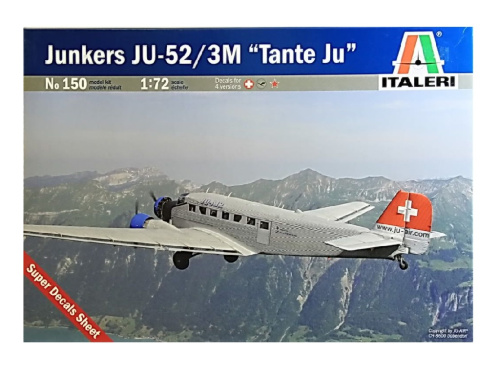 0150 Italeri Немецкий грузовой самолет Junkers JU-52 3/m "Tante JU" (1:72)