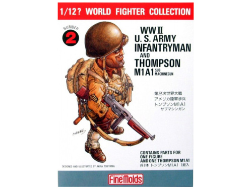 FT2 FineMolds Пехотинец Thompson M1A1 W.W.II U.S. (1:12)