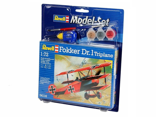 64116 Revell Подарочный набор немецкого триплана Fokker DR.1 (1:72)