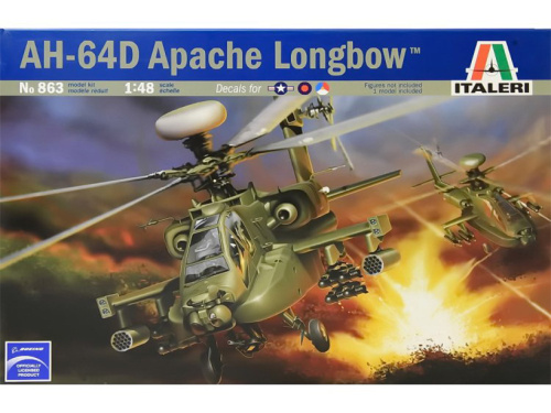 863 Italeri Американский вертолет AH-64D Apache Longbow (1:48)
