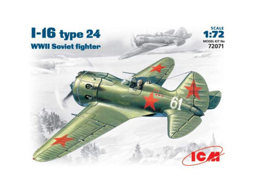 72071 ICM И-16 тип 24, советский истребитель II Мировой войны (1:72)