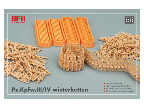 RM-2018 RFM Рабочие гусеничные траки для Pz.III/IV winterketten (3D) (1:35)