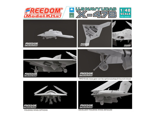 18001 Freedom Model Kits БПЛА U.S Navy UCAS X-47B (1:48)