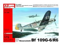 AZ7460 AZ Model Немецкий истребитель Messerschmitt Bf-109 G6/R6 (1:72)