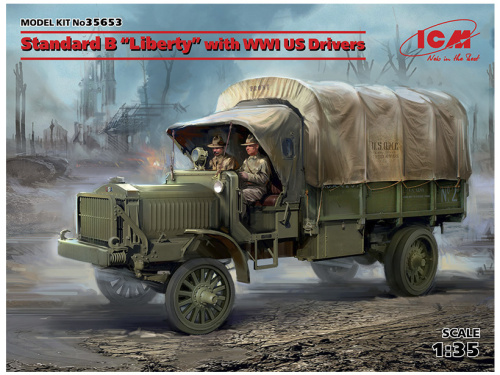 35653 ICM Американский военный грузовик Standard B Liberty с водителями IМВ (1:35)