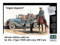 35151 Master Box "Срочная депеша". Немецкие военные и радио автомобиль Sd.Kfz. 2 Тип 170VK (1:35)