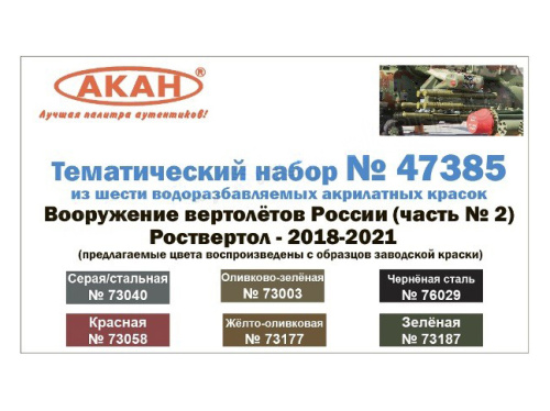 47385 АКАН Набор: Вооружение вертолётов России (часть №2) - 2018-2021 (6 шт.)