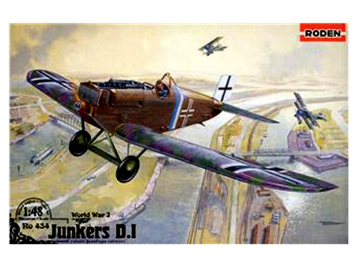 Rod434 Roden Немецкий истребитель-моноплан Junkers D.I (short-fuselage version) (1:48)
